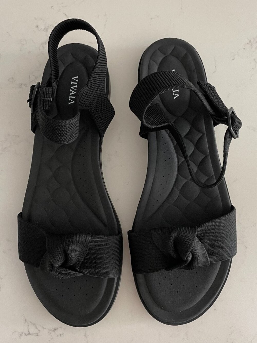 Vivaia Arch Pro AdaptAll Sandals Paloma Knot Strap Design Buckle Close Black 42